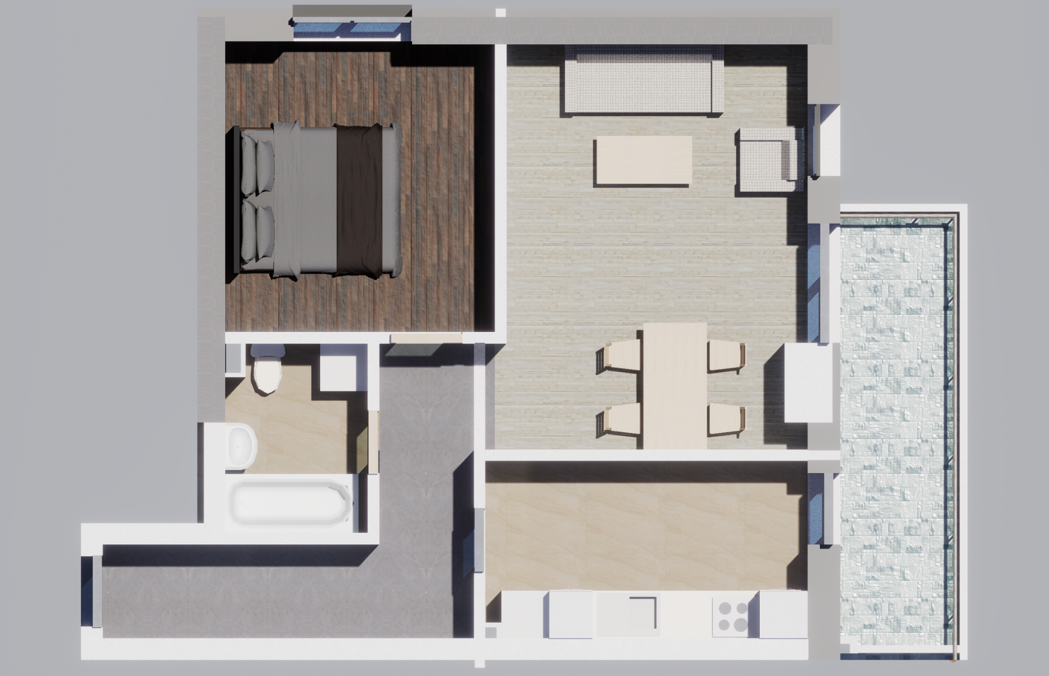 Apartament 2 Camere - 2D